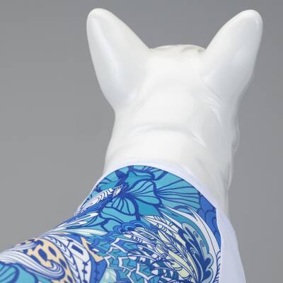 Blue Flowers Küçük, Orta ve Büyük Irk Köpek Tshirt - 4