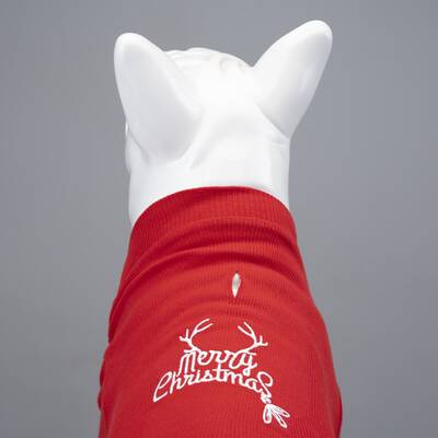 Flex Merry Christmas Küçük, Orta ve Büyük Irk Köpek Tshirt - 3