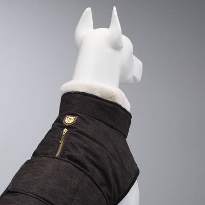 Luxury Plus Coffee Dog Coat - 4