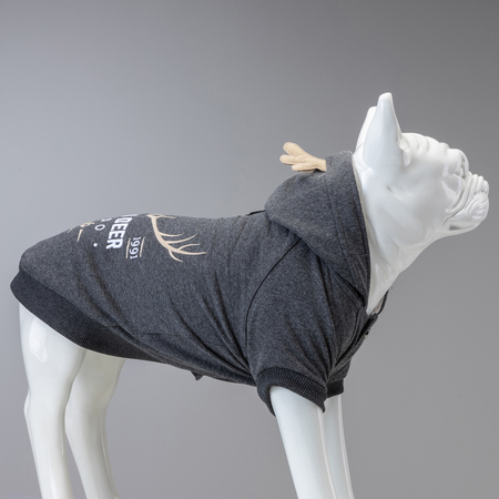 Lindodogs - North Deer Antrasit Küçük ve Orta Irk Köpek Sweatshirt (1)